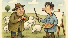 Vtip: Malíř se ptá pastýře, jestli...
