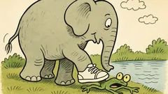 Vtip: Jde slon po břehu rybníka...