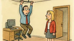 Vtip: Zavěsil jsem se pod strop v práci…