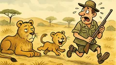 Vtip: Lvice se probudí a uvidí lvíče...