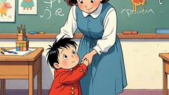 Vtip: Paní učitelka ve školce pomáhá chlapečkovi...