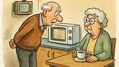 Vtip: Dědeček se diví, proč v televizi...