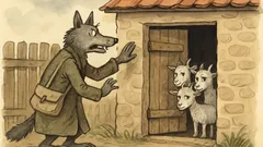 Vtip: Vlk přijde ke kozímu chlívku…