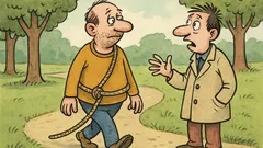 Vtip: Po parku chodí chlápek s provazem...