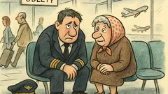 Vtip: V letištní hale sedí smutný muž...