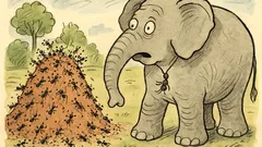 Vtip: Jde slon kolem mraveniště…