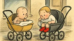 Vtip: Před obchodem stojí dva kočárky