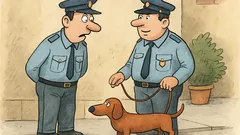 Vtip: Co to máš za psa? Policejního...