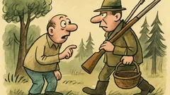 Vtip: Jdeme na houby s puškou kvůli zmijím