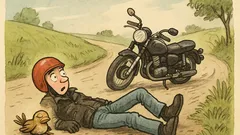 Vtip: Srazí se v zatáčce motorkář a ptáček