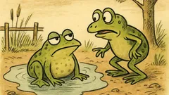 Vtip: Sedí žába v louži...