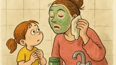 Vtip: Holčička sleduje maminku s pleťovou maskou