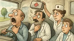 Vtip: Jede sanitka, v ní řidič, lékař...