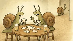 Vtip: Šneci hrají karty a dojde jim pití