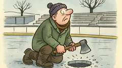 Vtip: Přijde v zimě rybář na led...