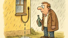 Vtip: Je-li provaz mokrý, prší...